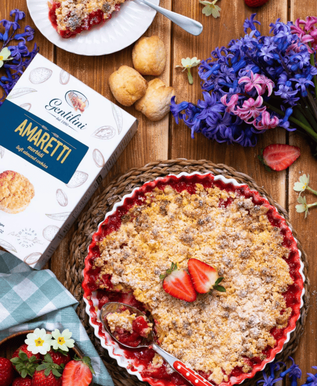 Crumble di Amaretti Gentilini e fragole