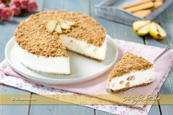 Sbriciolata ricotta e pere con Novellini al latte e miele