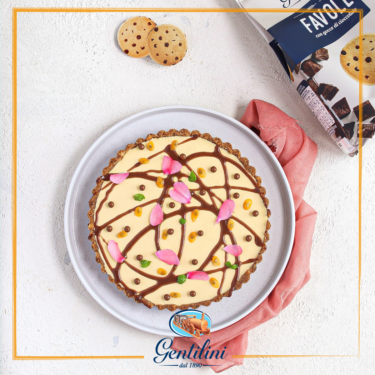 Crostata fredda al frutto della passione