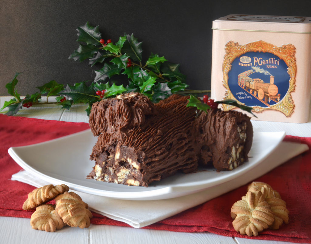 Tronchetto di Natale con Margherite Gentilini