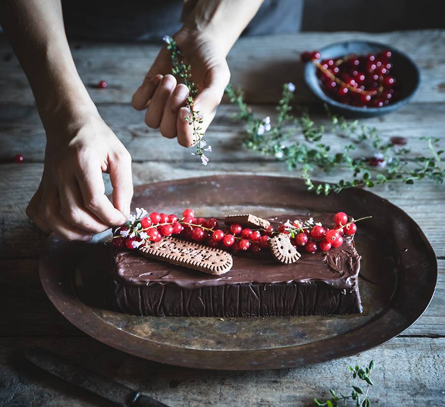 Budino al biscotto con Osvego al cioccolato Gentilini